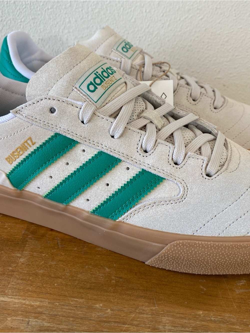 Adidas Busenitz Vulc II Sand Suede Green Beige Khaki Skateboarding - Size 10 - Picture 3 of 14